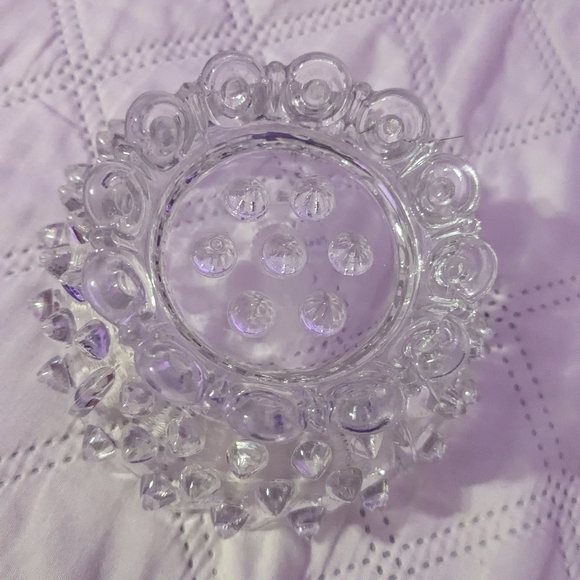 Vintage American Canton Glass Early American Pressed Glass Dewdrop Hobnail bowls - Picture 14 of 14